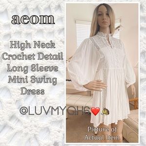 aeom Crochet Mini Swing Dress